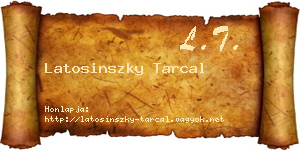 Latosinszky Tarcal névjegykártya